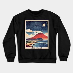 Jeju Island South Korea Starry Night Travel Tourism Retro Vintage Crewneck Sweatshirt